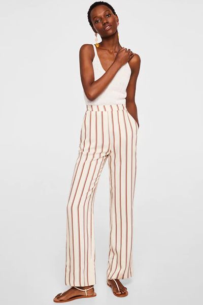 Straight Striped Trousers