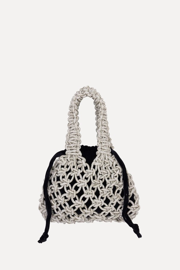 Velvet Sparkle Weave Handheld Bag
