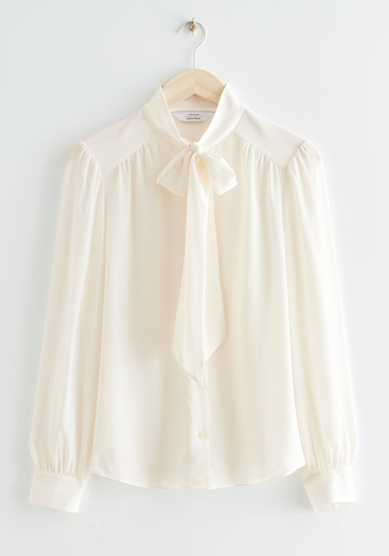 Neck Tie Silk Blouse from & Other Stories