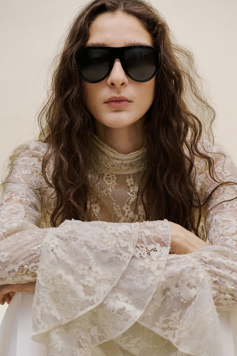 Ruffled Embroidered Blouse from Mango 