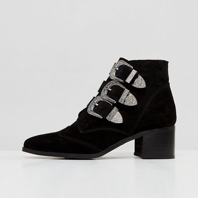 RELIEVE Suede Buckle Ankle Boots from ASOS