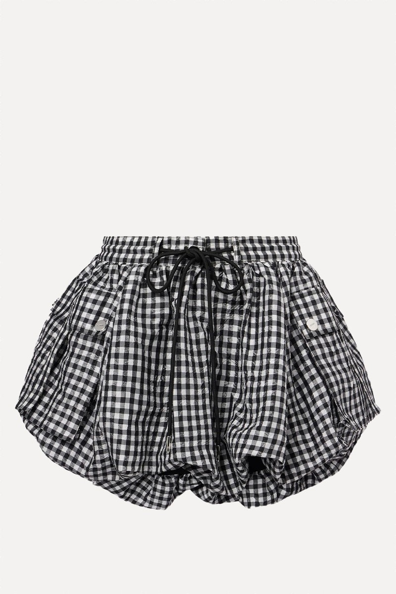 Gingham Taffeta Mini Skirt from Ganni