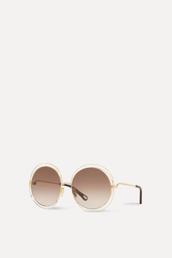 Ch0045s Round-Frame Metal Sunglasses from Chloe