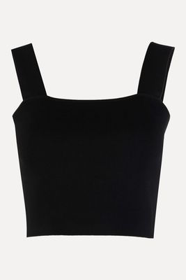 Knitted Crop Top With Straps from Maje