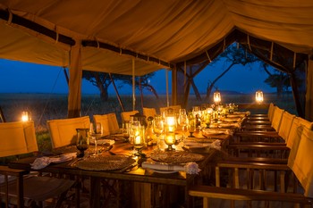 Dining at Serengeti Safari Camp