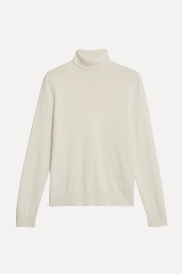 Pure Merino Wool Roll Neck Jumper from Marks & Spencer