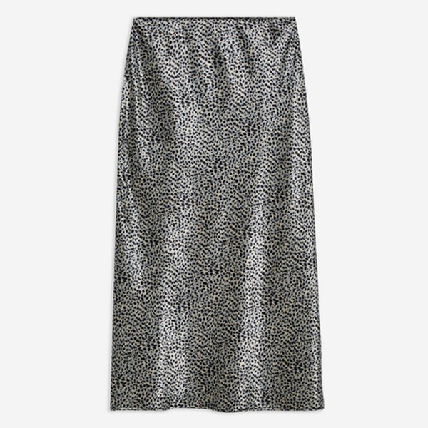 Leopard Print Satin Bias Skirt from Topshop