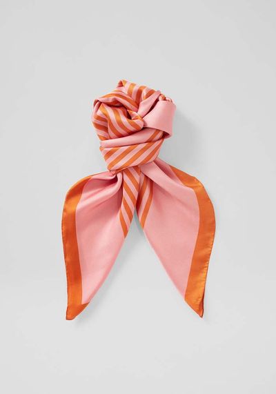 Nicole Pink & Orange Silk Scarf