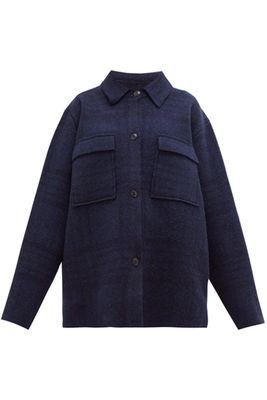 Maille oversized Check Wool Shirt Jacket from Jacquemus