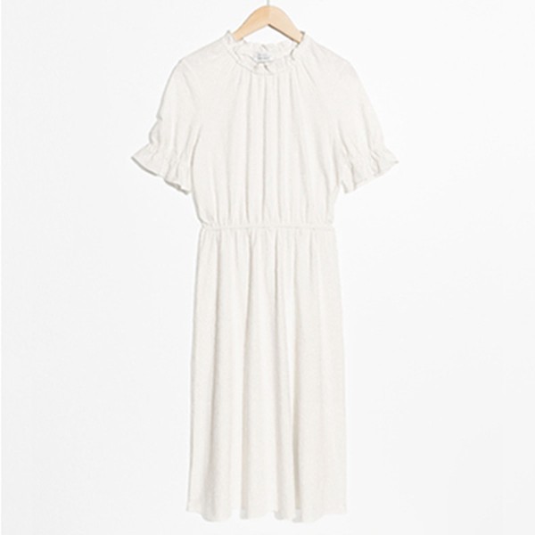 Embroidered Eyelet Ruffled Dress from & Other Stories