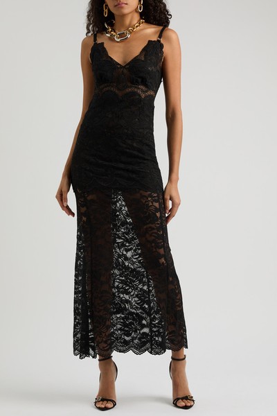 Layered Lace Maxi Dress from RABANNE