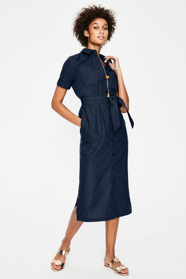 Tie Waist Shirt Dress