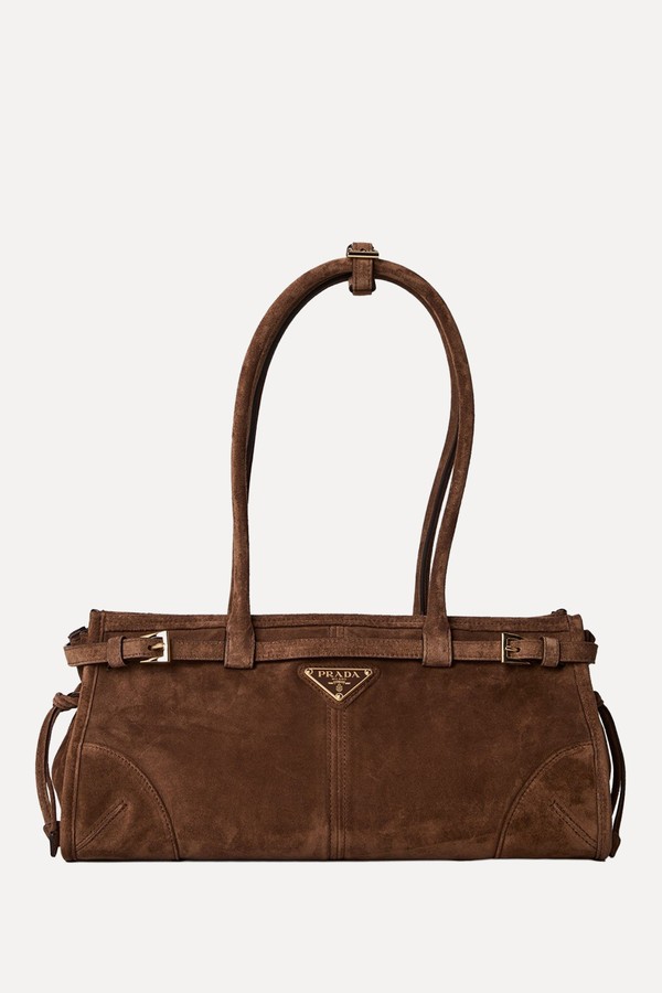 Bonnie Medium Suede Handbag from  Prada