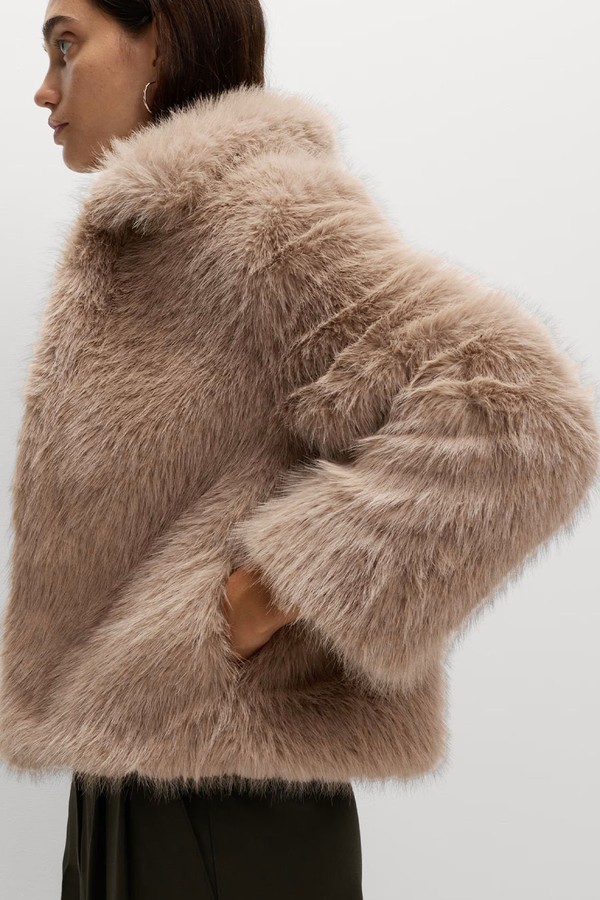 Faux Fur Collared Short Jacket from Marks & Spencer