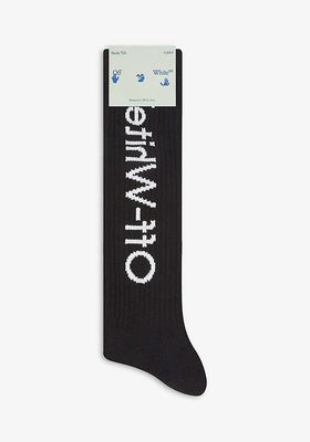 Logo-Embroidered Cotton Socks from Off-White