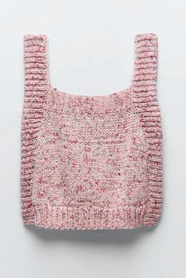 Knit Top With Straps from Zara