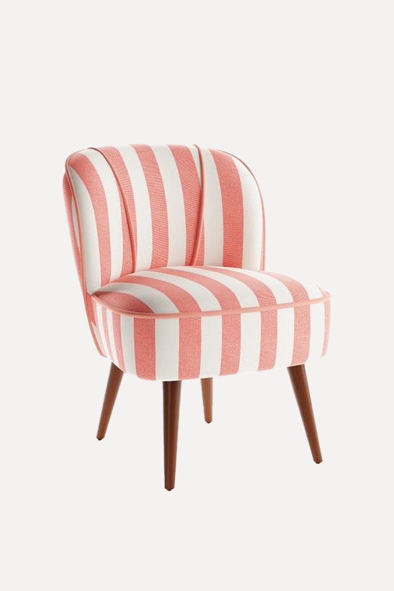 Elsie Striped Fabric Cocktail Chair from Dunelm