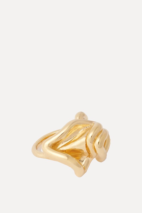 Gold-Plated Ring from Bottega Veneta