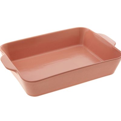 Pink Rectangular Oven Dish