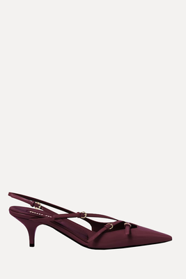 Patent Leather Slingbacks With Buckles from Miu Miu