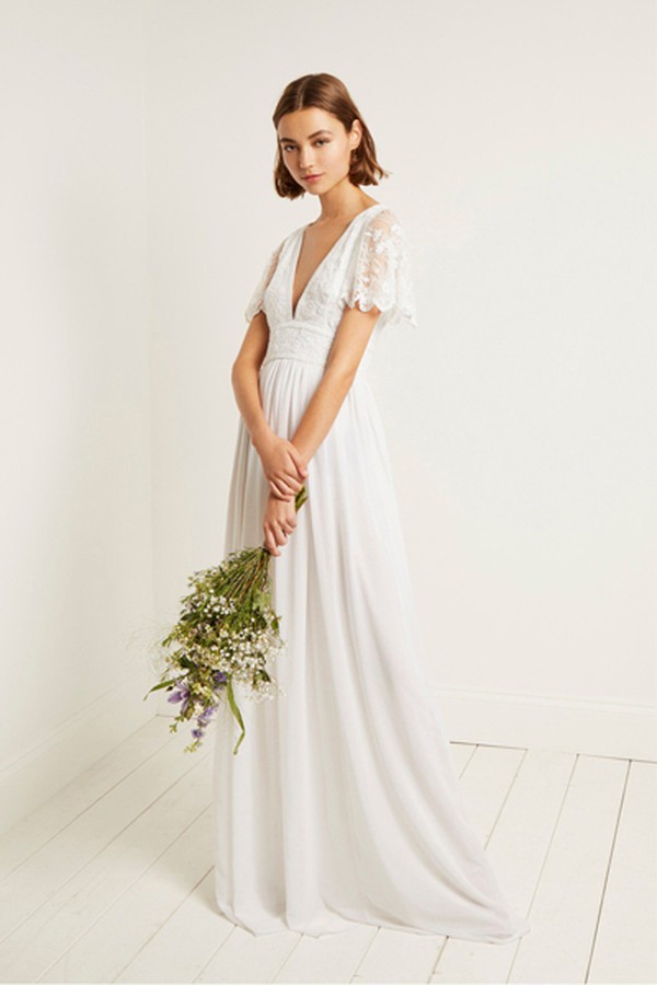 Emelina Embellished V Neck Dress from French Connection