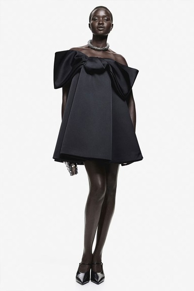 Bow-Front Satin Mini Dress from H&M