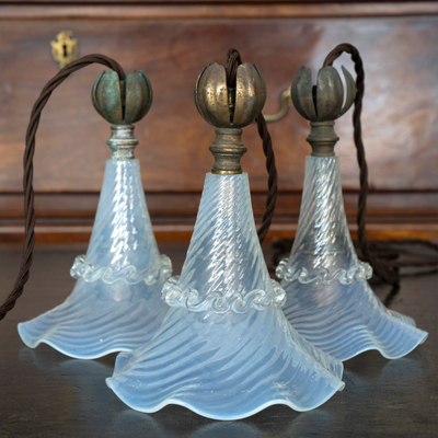 Iridescent Glass Pendant Lights from Drew Prictchard