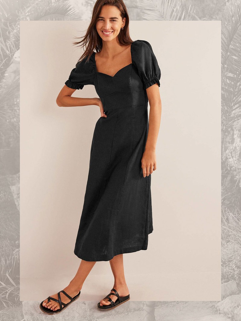 Sweetheart Linen Midi Dress, £62.40 (was £120)