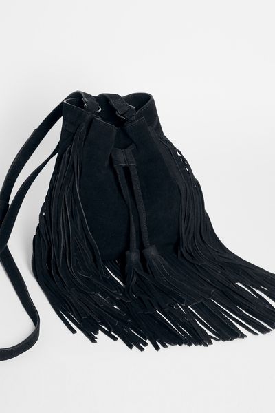 Real Suede Western Fringe Bag from Simply Be