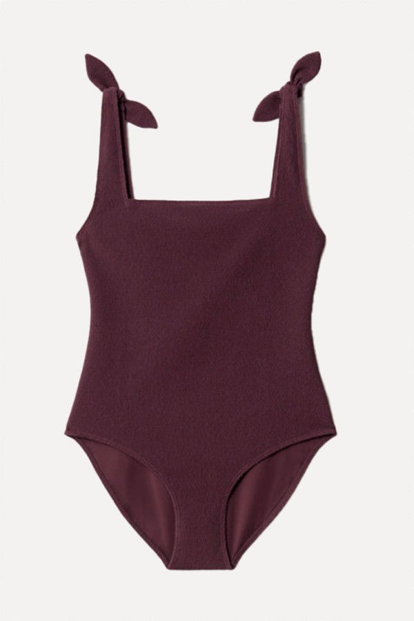 Textured Bow Tie Swimsuit from & Other Stories