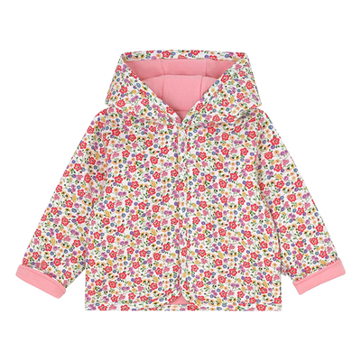Cream Pembridge Ditsy Baby Hooded Quilted Jacket from Cath Kidston 