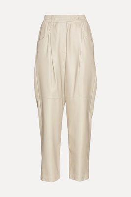 Leather Tapered Pants  from Brunello Cucinelli
