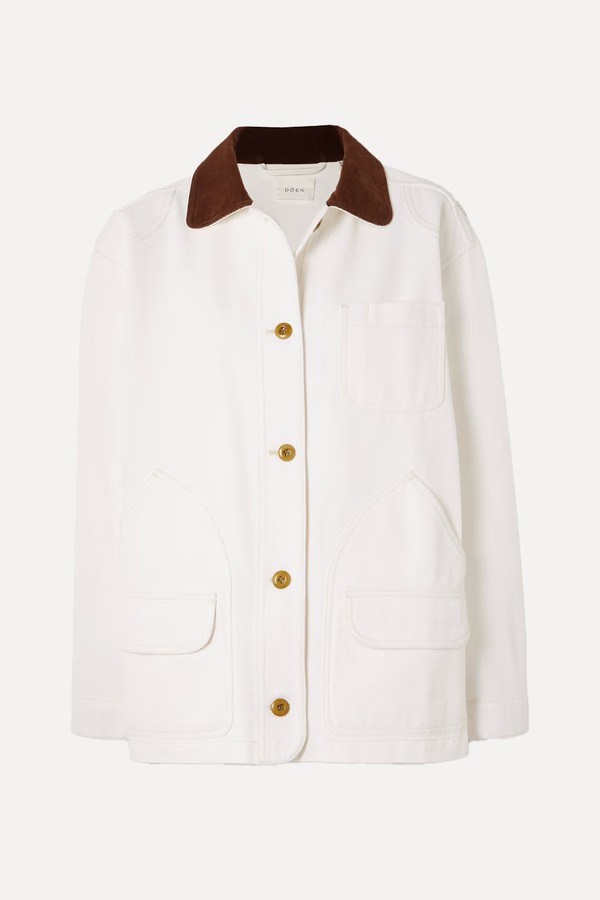 Pascual Corduroy-Trimmed Cotton Jacket from Dôen
