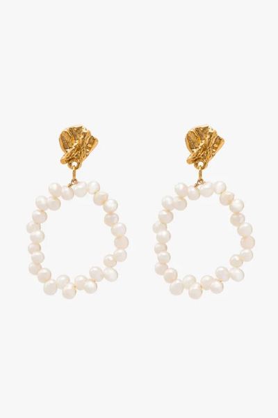 24k Gold-Plated Apollo's Story Pearl Earrings from Alighieri