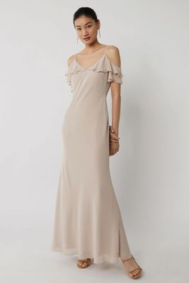 Cold-Shoulder Bridesmaid Dress