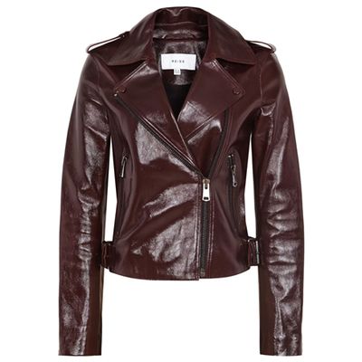 Patent Leather Biker Jacket