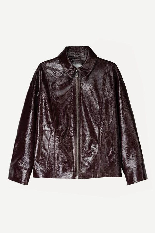 Vinyl-Effect Jacket from Bershka