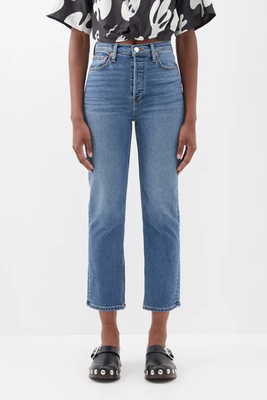 '70s Stove Pipe Cropped Straight-Leg Jeans from Re/Done