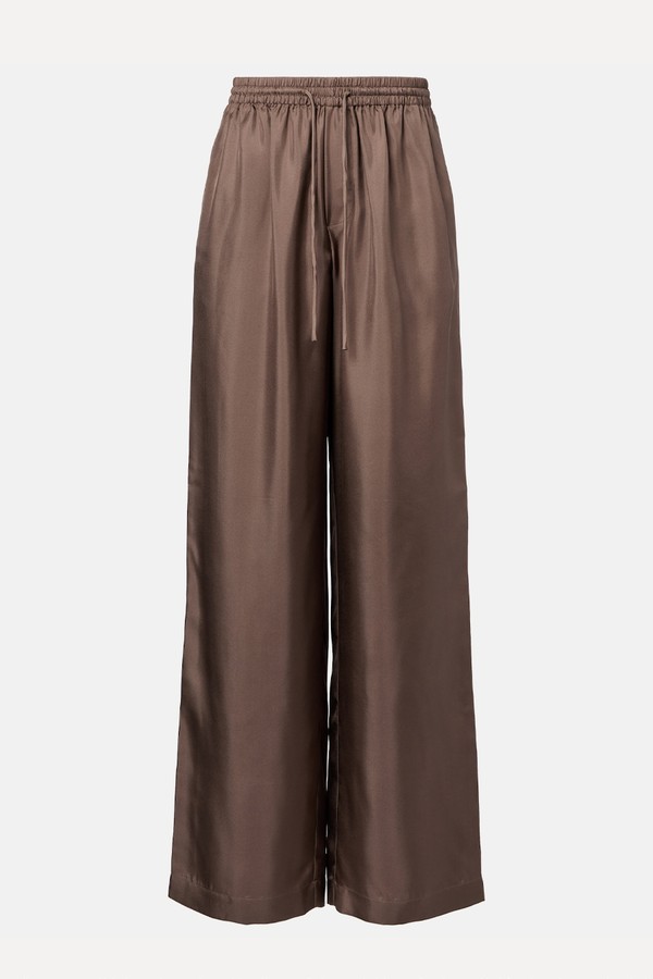 Silk Satin Wide-Leg Pants from Róhe