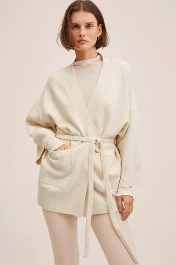 Knitted Cardigan With Belt