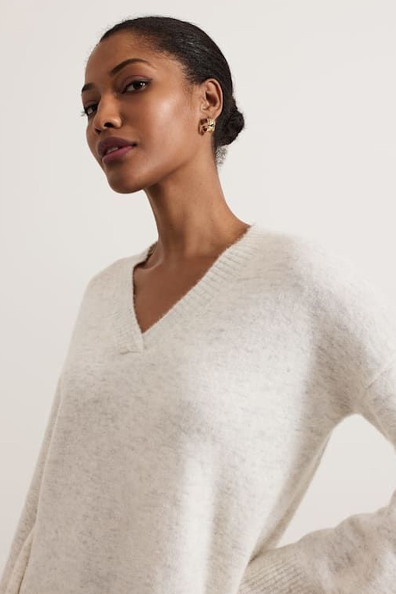 Olivia V Neck Alpaca Jumper
