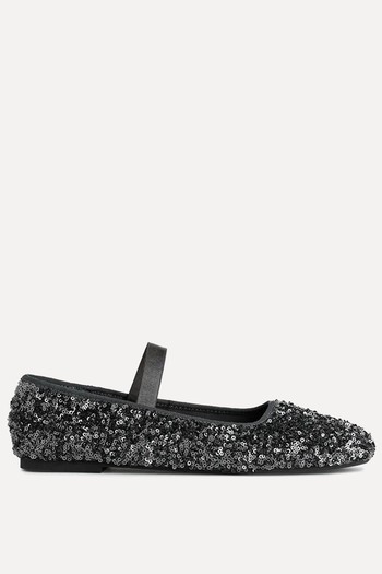 Sequin Ballet Flats 