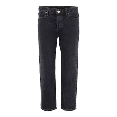 The Low Slung Cropped Mid-rise Straight-Leg Jeans from Goldsign