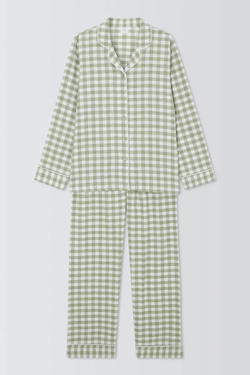 Gingham Brushed Cotton Pyjama Set from John Lewis
