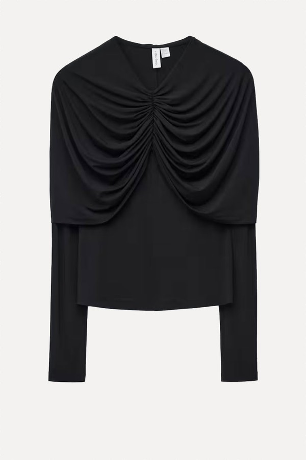 Draped Cape-Detail Top  from & Other Stories