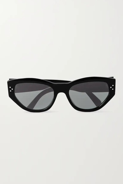 Oversized Cat-Eye Tortoiseshell Acetate Sunglasses from Celine