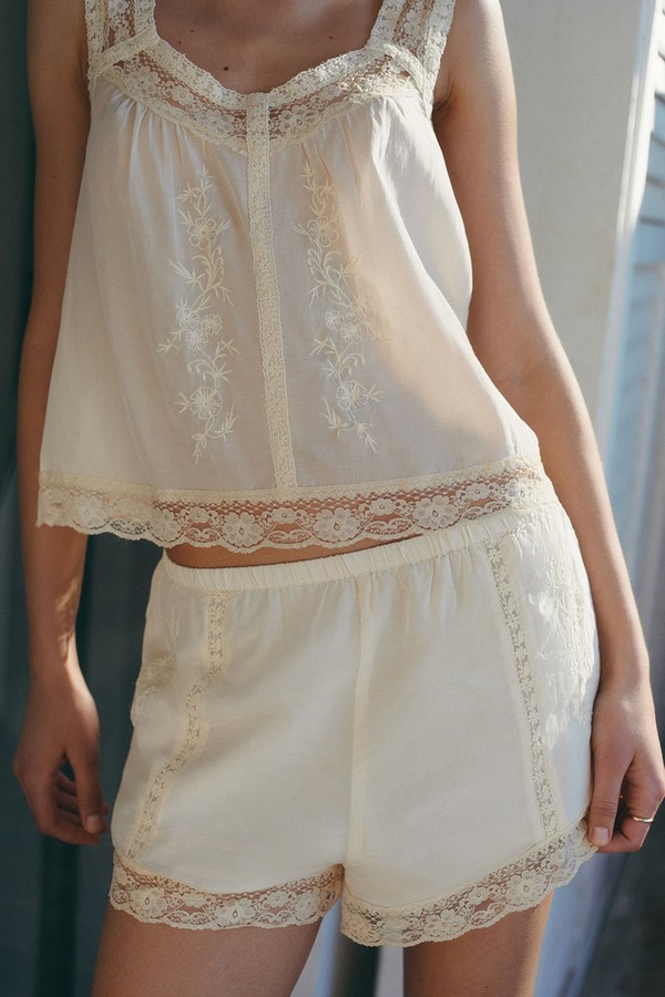 Embroidered Viscose-Blend Shorts