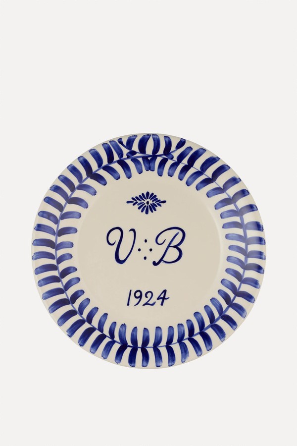 Personalised Monogram Plate from Villa Bologna Pottery