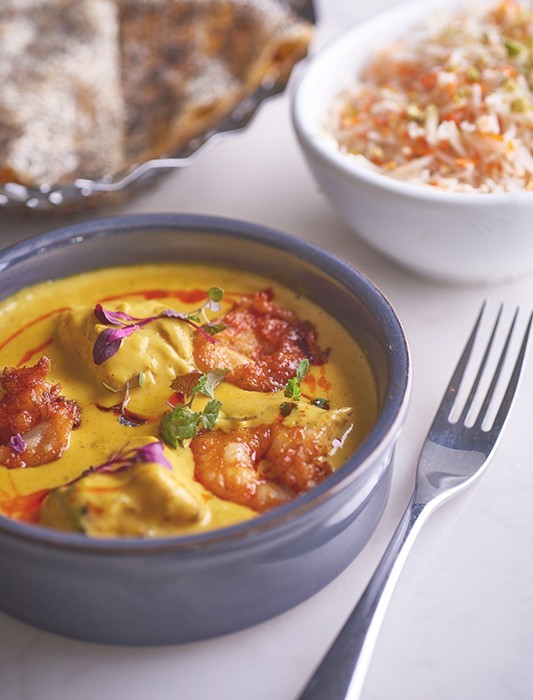 Soft Shell Crab & King Prawn Curry