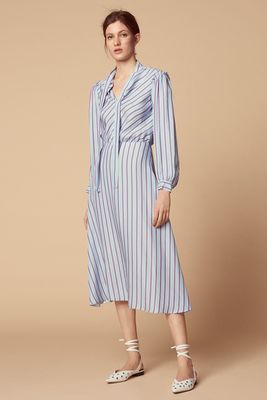 Striped Long-Sleeved Dress